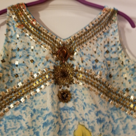 Floral Blue Long Top - Picture 2 of 3